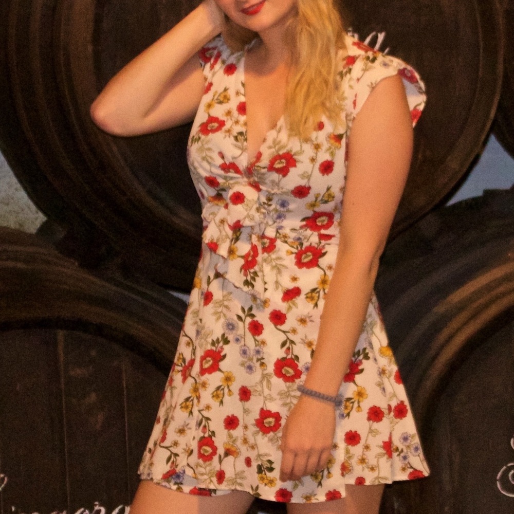 Floral wrap dress